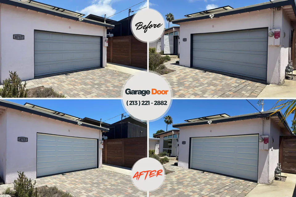 Before and after: garage door repair Gramercy, LA